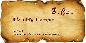 Bánffy Csongor névjegykártya