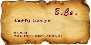 Bánffy Csongor névjegykártya