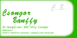 csongor banffy business card